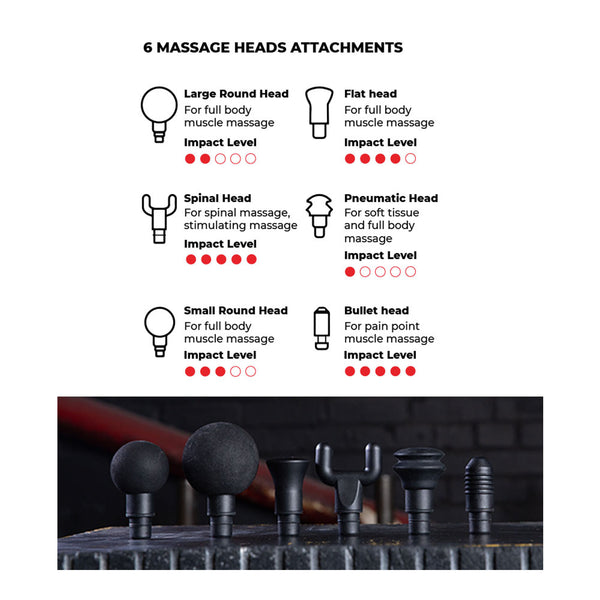 Pulseroll Percussion Massage Gun in Black