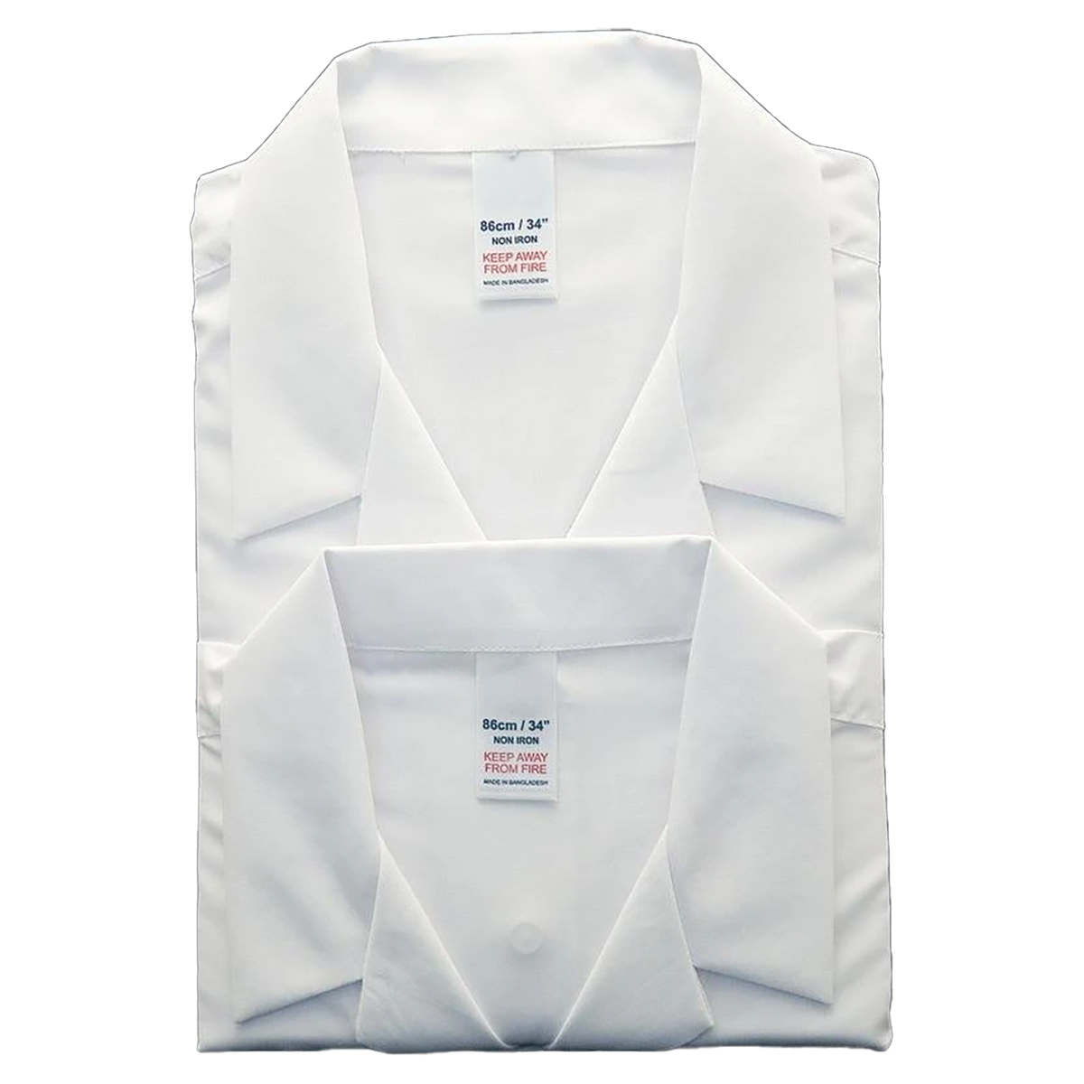 School Blouse LS Rever Collar Twin Pack