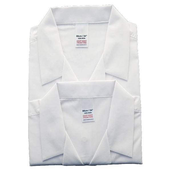 Girls’ School Blouse SS Rever Collar Twin Pack
