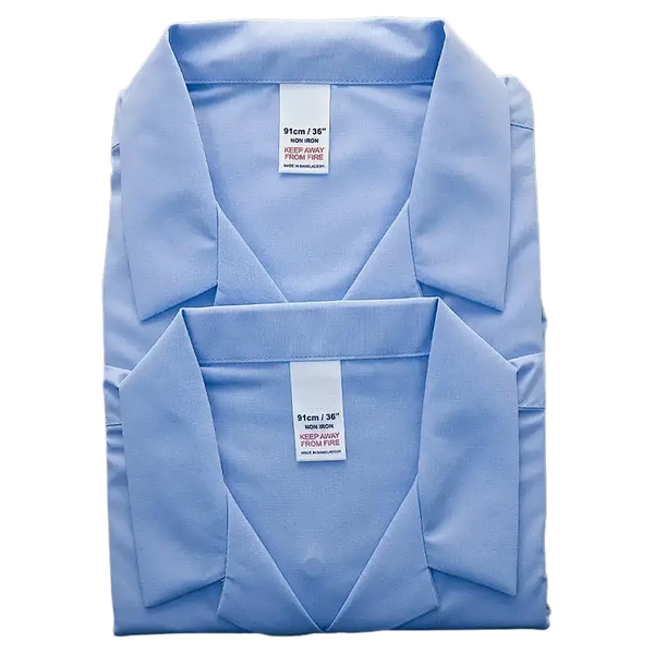 Girls’ School Blouse Long Sleeve Rever Collar Twin Pack