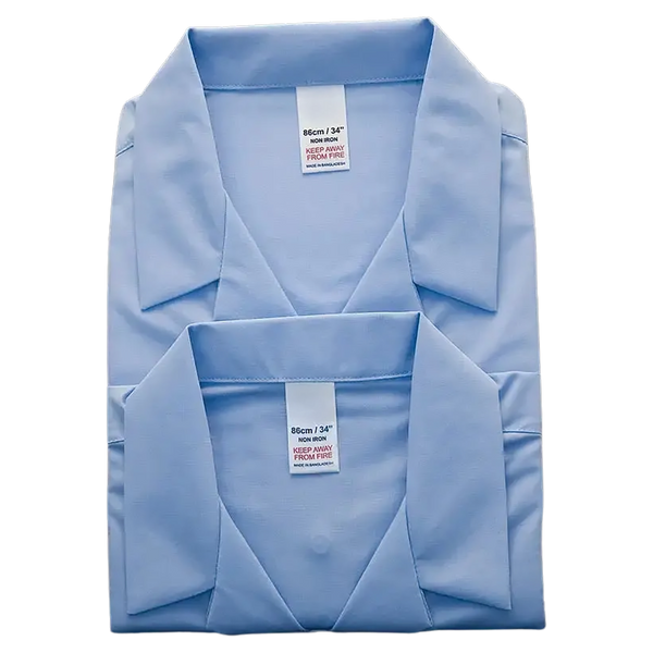 Girls’ School Blouse Short Sleeve Rever Collar Twin Pack
