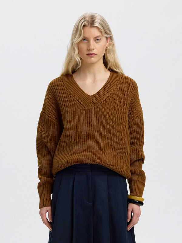 Selected Selma Sus Ls Knit V-knit