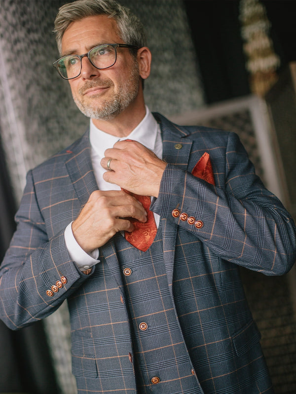 Marc Darcy Jenson Check Suit Jacket