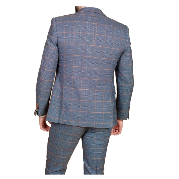 Marc Darcy Jenson Check Three Piece Suit for Men