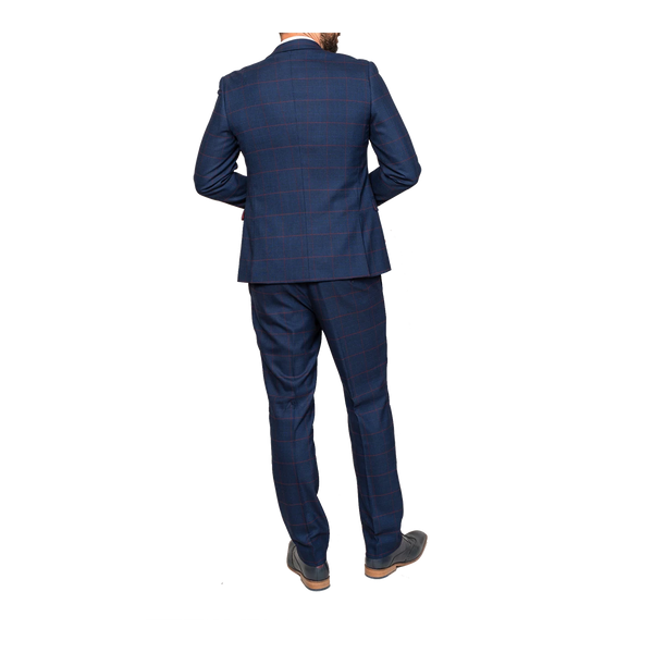 Marc Darcy Edinson Check Three Piece Suit
