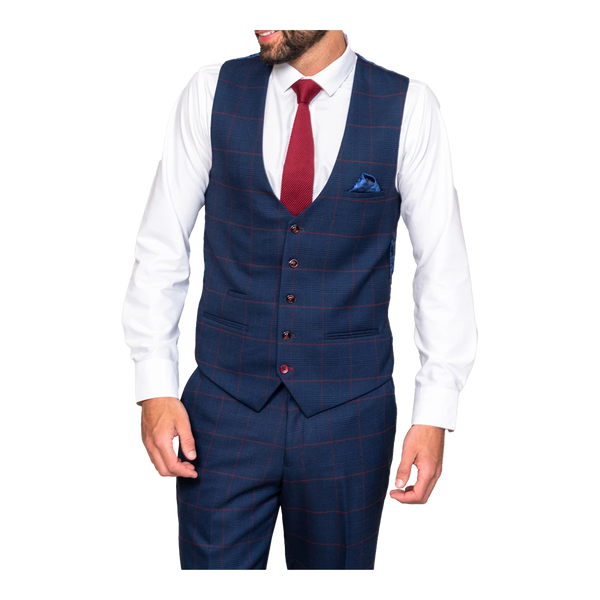 Marc Darcy Edinson Check Waistcoat for Men