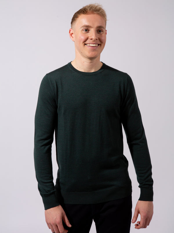 William David 100% Merino Crew Neck Knit Jumper