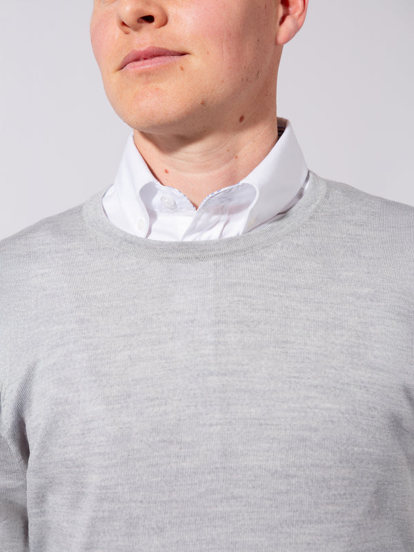 William David 100% Merino Crew Neck Knit Jumper