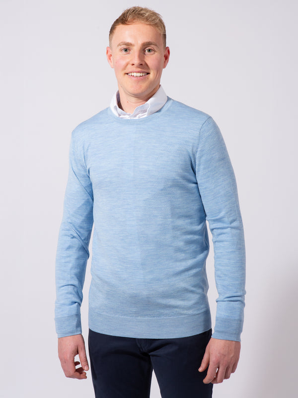 William David 100% Merino Crew Neck Knit Jumper
