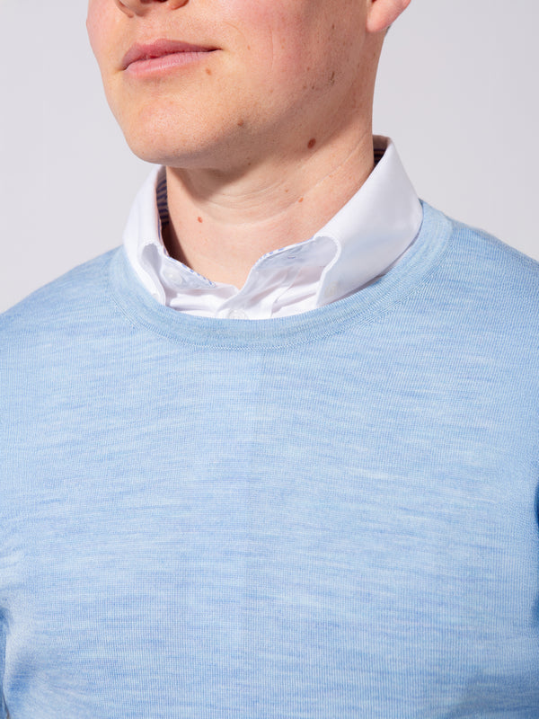 William David 100% Merino Crew Neck Knit Jumper