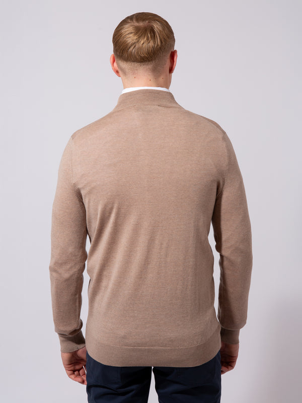 William David 100% Merino 1/4 Zip Knit Jumper