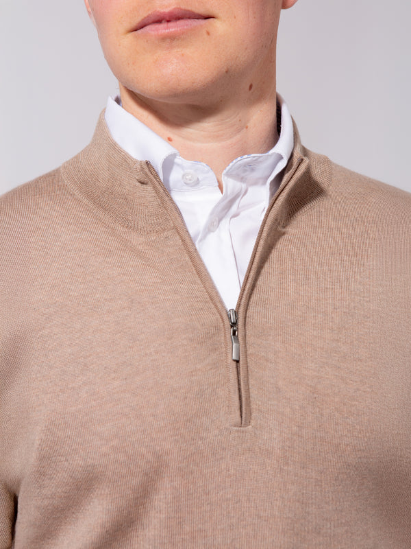 William David 100% Merino 1/4 Zip Knit Jumper