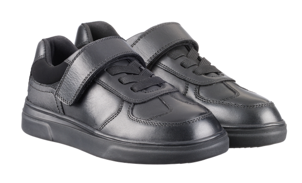 Term Upton Black Leather Athletic Touch Tape Lace up