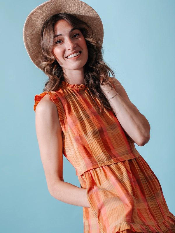 White Stuff Rosie Check Maxi Dress
