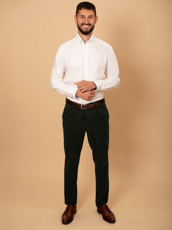 William David Cotton Stretch Chino - Green
