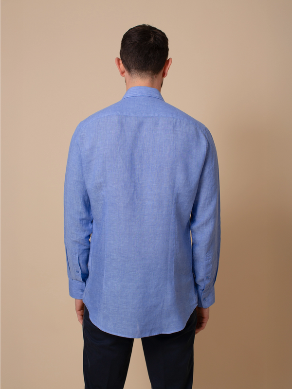 William David Orford Linen Plain Long Sleeve Shirt