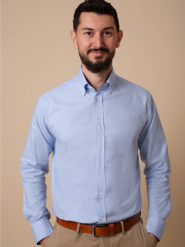 William David Southwold Long Sleeve Micro Check Shirt