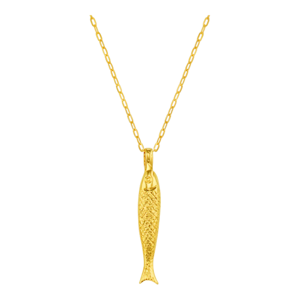 Orelia Jewellery Textured Fish Charm Necklace