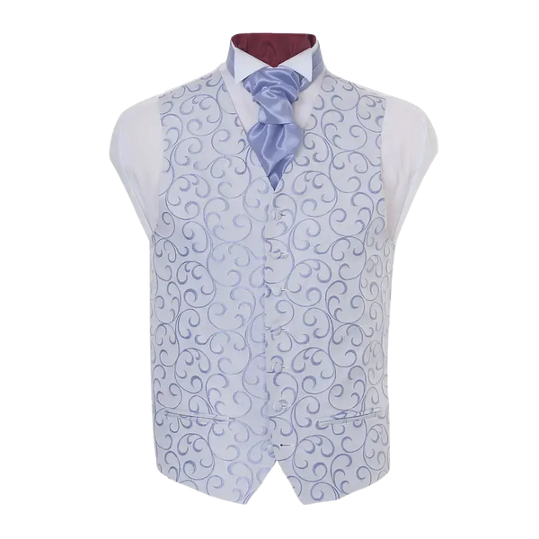 Fancy Waistcoat in White & Blue