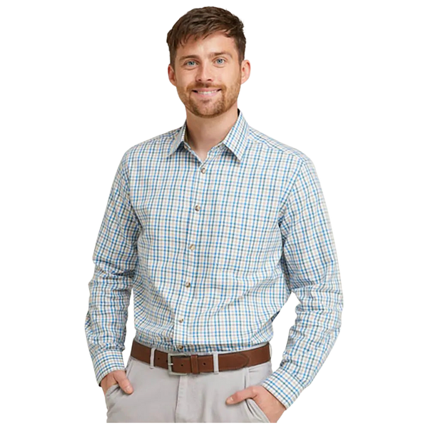 Double Two Brushed Cotton Check Long Sleeve Shirt