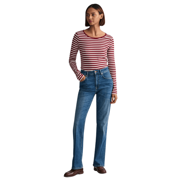 GANT Slim Striped Long Sleeve T-Shirt for Women