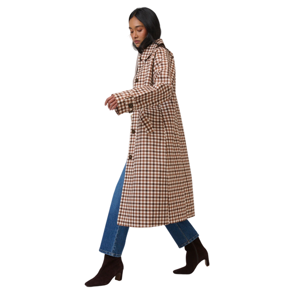 Nobody's Child Gingham Car Coat