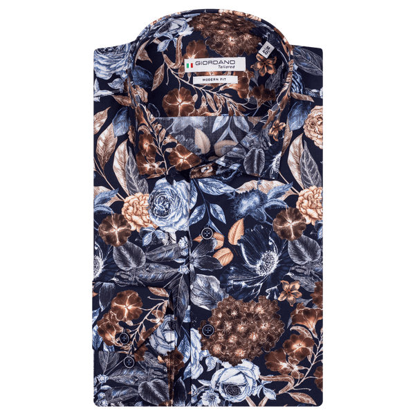 Giordano Floral Long Sleeve Shirt
