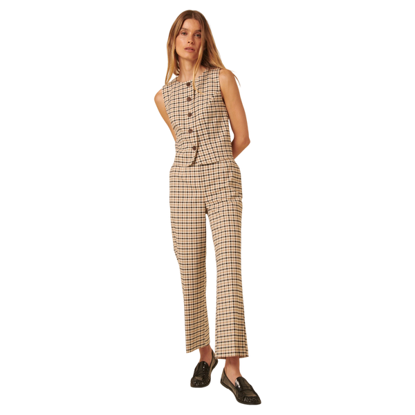 Nobody's Child Etta Gingham Check Ankle Crop Trousers