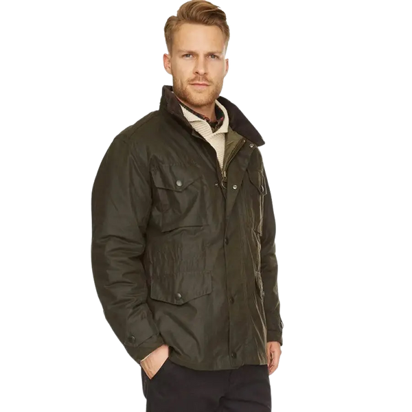 Barbour Sapper Waxed Jacket for Men in Olive