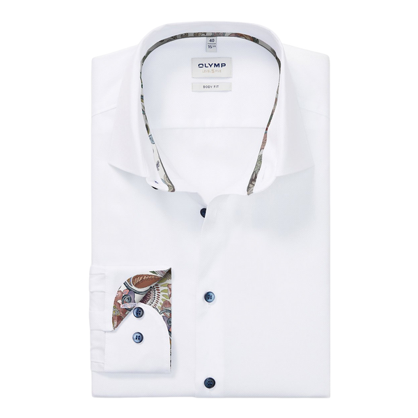 Olymp Level 5 Body Fit Shirt With Trim