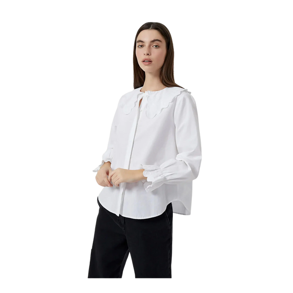 Great Plains Cotton Embroidered Collared Shirt for Women
