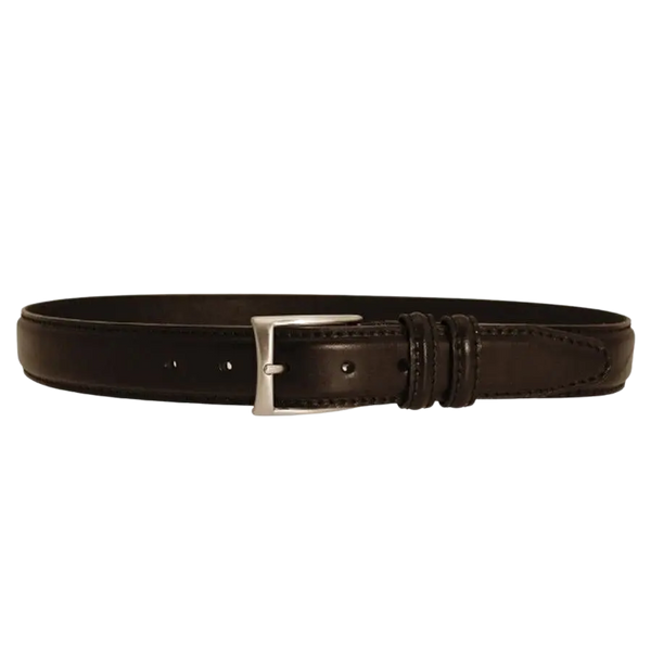 Ibex 40mm Stitched Edge Heavy Full Grain Belt in Black