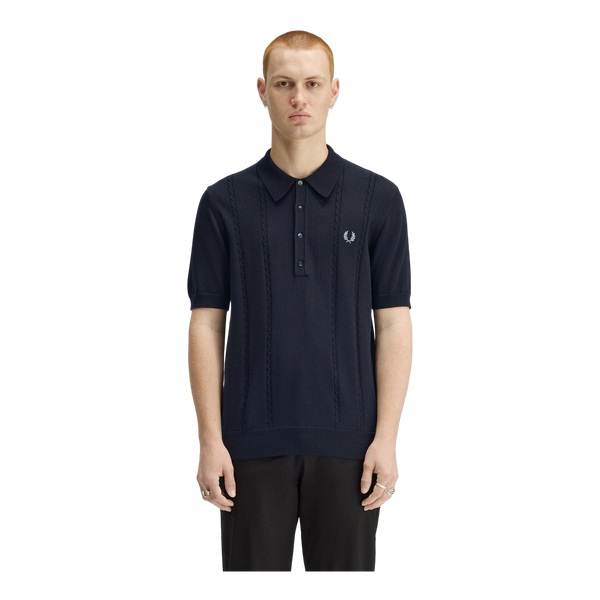 Fred Perry Cable Knitted Polo Shirt