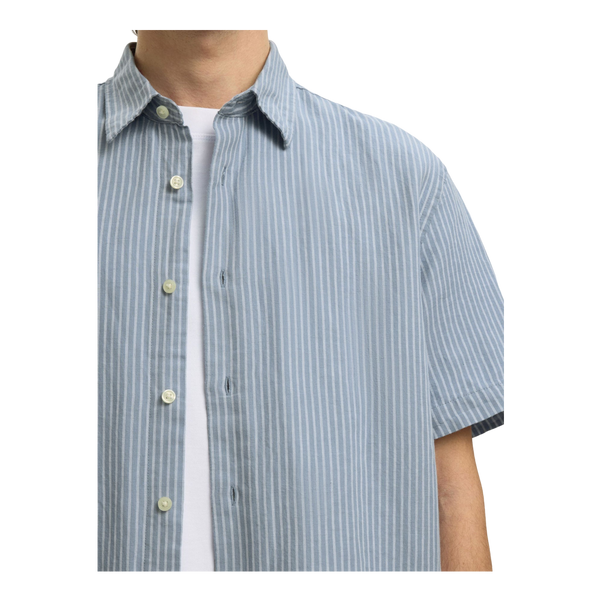 Selected Reg Clay Linen Blend Short Sleeve Shirt