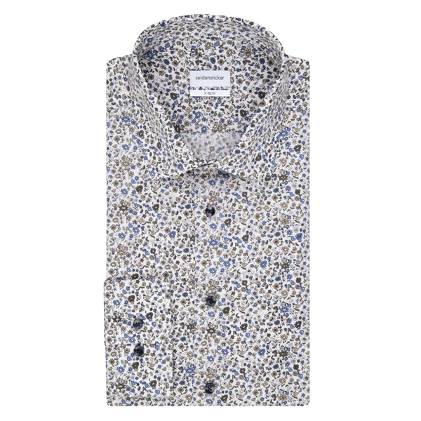 Seidensticker Long Sleeve Regular Fit Printed Shirt