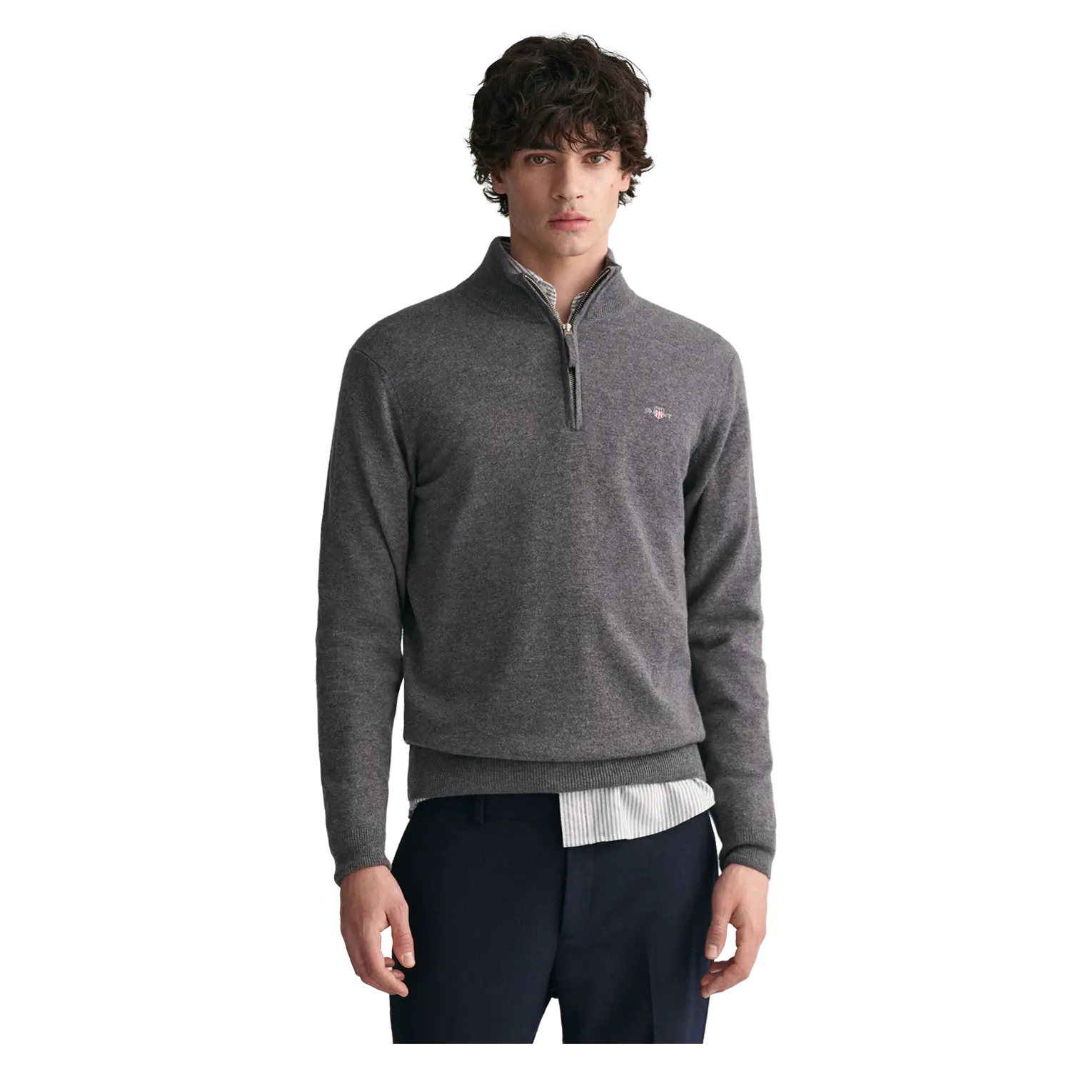 Gant Superfine Lambswool 1 4 Zip Jumper For Men Coes