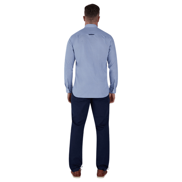 Raging Bull Micro Geometric Print Long Sleeve Shirt for Men