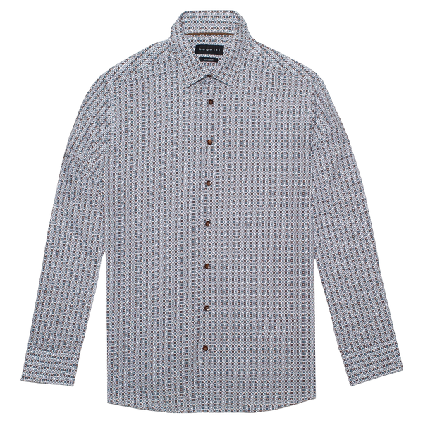 Bugatti Long Sleeve Print Shirt