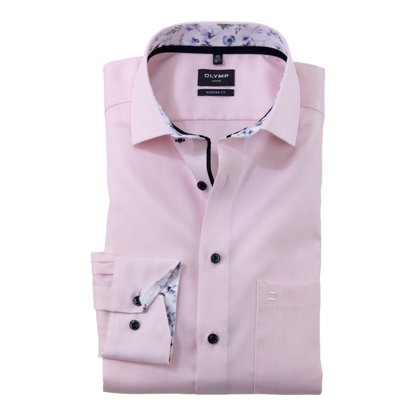 Olymp Long Sleeve Textured Formal Shirt