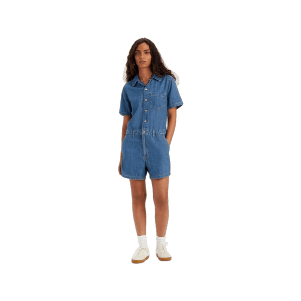 Levi's Short Sleeve Heritage Romper Jumpsuit for Women