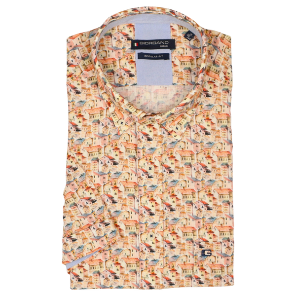 Giordano Short Sleeve Village Print Shirt