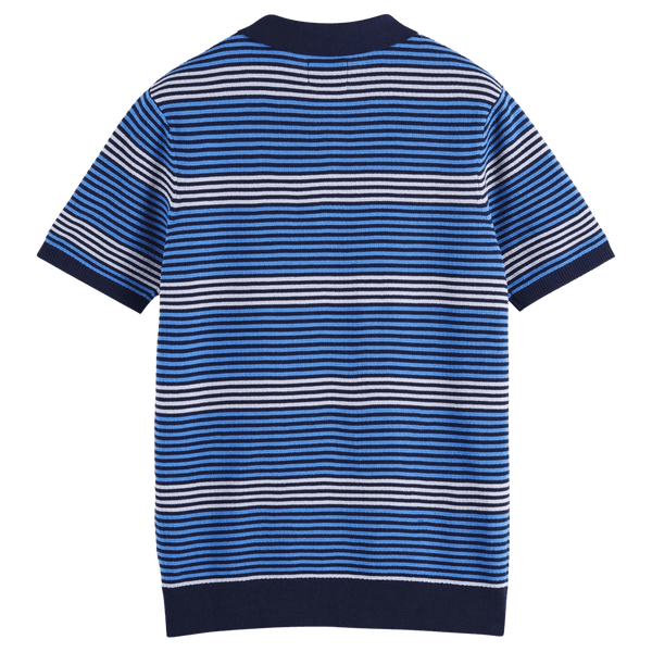 Scotch & Soda Structured Stripe Knitted Polo