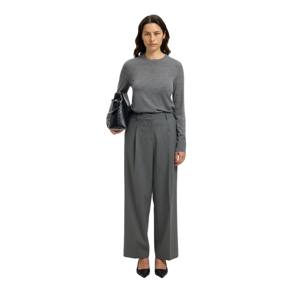 Selected Slfthea Ls Knit Merino O-neck