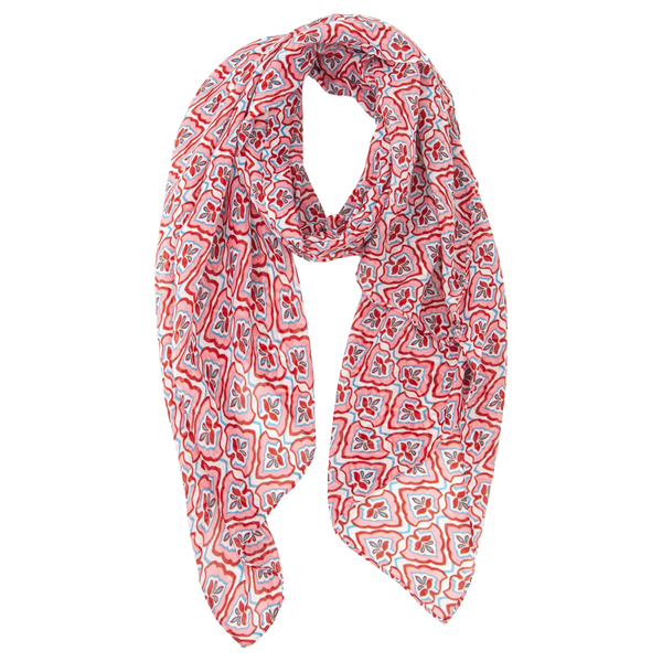 Miss Shorthair Moroccan Style Tile Print Scarf for Women