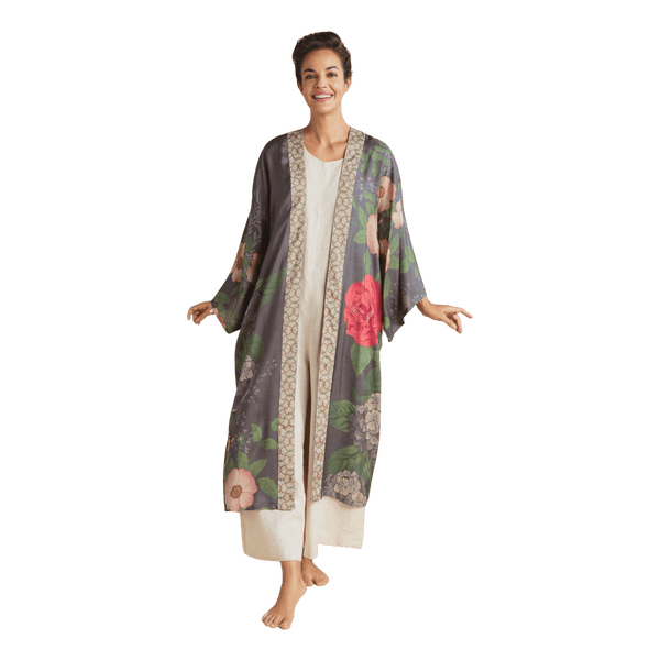 Powder Hedgerow Kimono Gown for Women