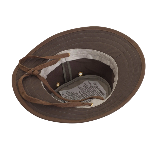 Tilley TWC7 Outback Waxed Cotton Hat for Men in Olive