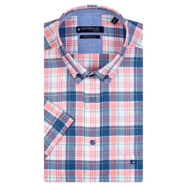 Giordano Multi Check Short Sleeve Shirt for Men