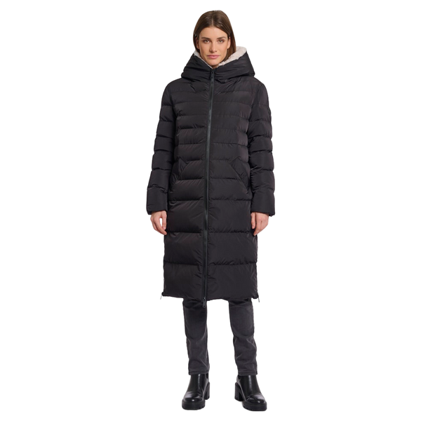 Rino & Pelle Keila Long Padded Hooded Coat With Faux Fur