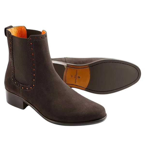 Fairfax & Favor Brogued Chelsea Suede Boots for Women