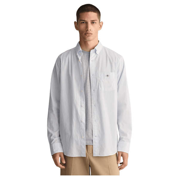 GANT Regular Fit Long Sleeve Poplin Striped Shirt for Men